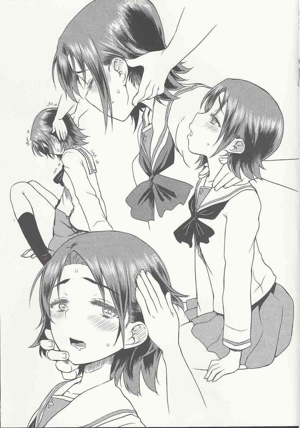 [ガルパンの同人誌]紗希、梓、あや、桂利奈ちゃんことうさぎさんチームの女の子の頭をわしゃわしゃ！カワイイ制服姿で顔を真赤にして恍惚のトロ顔を浮かべる！007