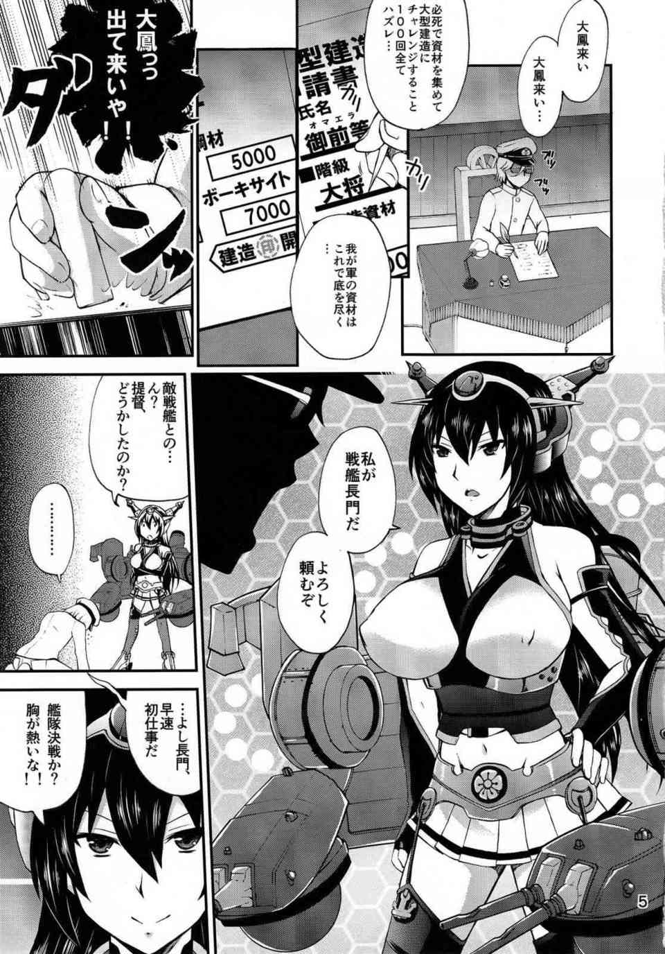 [艦これの同人誌]長門にピチピチの島風の服を着せて羞恥プレイ！クーデレな艦むすも中出しすれば、じゅんじゅんな性奴隷になります♪003