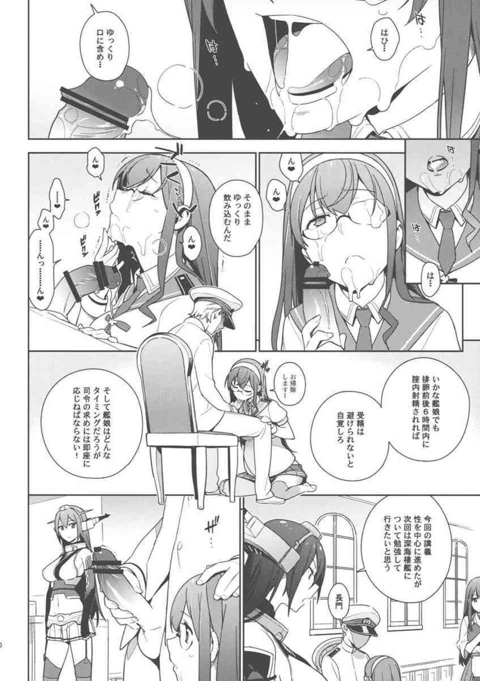 [艦これの同人誌]長門、加賀、赤城の三人は提督の子供をはらむために性教育を受ける。妊娠した大淀は口マンコで処理をし、提督も艦むす達の危険日マンコに生挿入をする！010