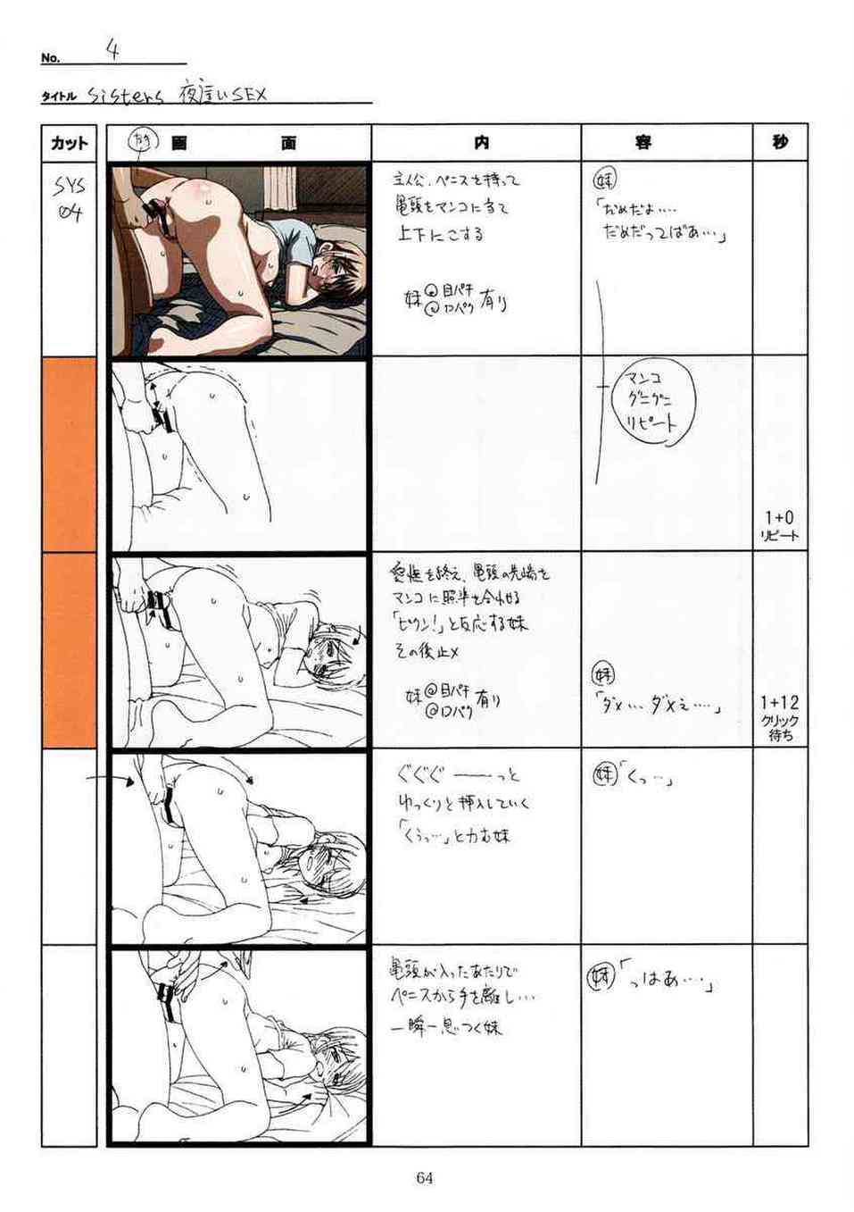 [SISTERSの同人誌]神村家とのエッチシーン全パート公開！秋子との濃厚セックス、千夏の初体験、春香のねっとりとしたフェラなどが満載！064