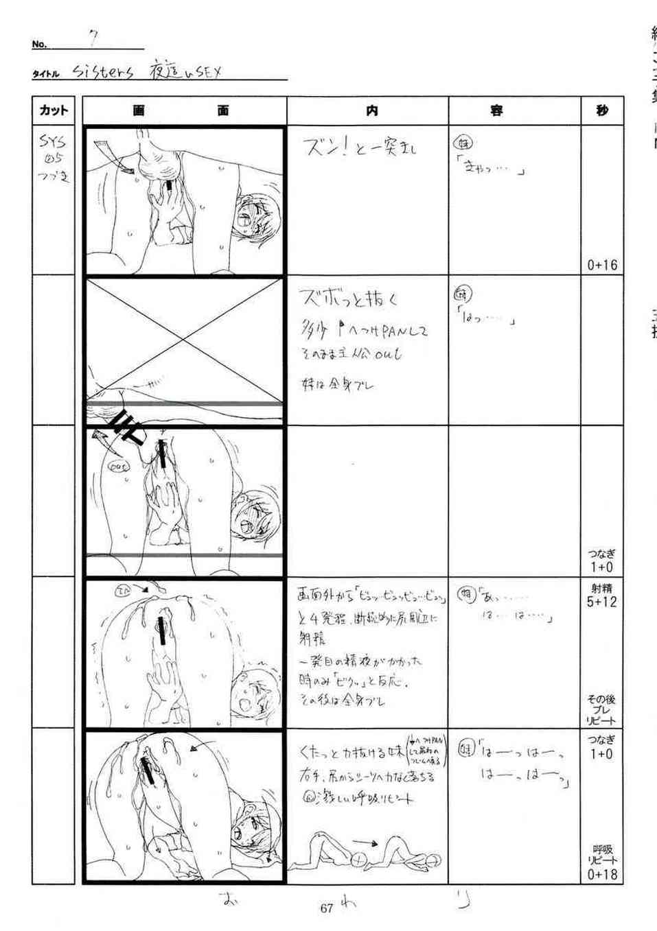 [SISTERSの同人誌]神村家とのエッチシーン全パート公開！秋子との濃厚セックス、千夏の初体験、春香のねっとりとしたフェラなどが満載！067