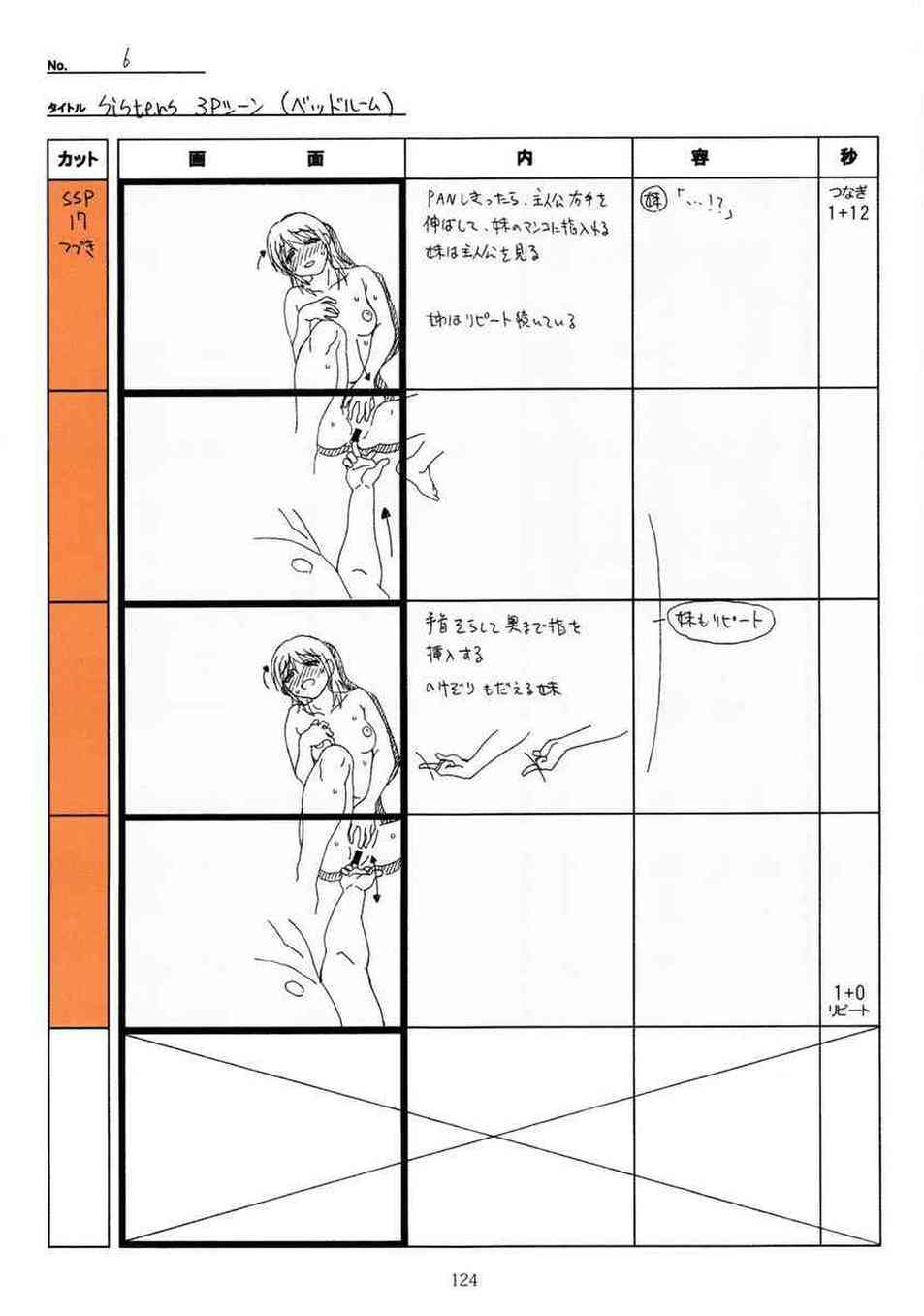 [SISTERSの同人誌]神村家とのエッチシーン全パート公開！秋子との濃厚セックス、千夏の初体験、春香のねっとりとしたフェラなどが満載！124