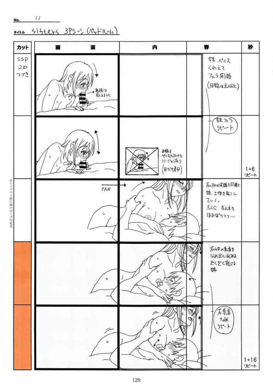 [SISTERSの同人誌]神村家とのエッチシーン全パート公開！秋子との濃厚セックス、千夏の初体験、春香のねっとりとしたフェラなどが満載！129