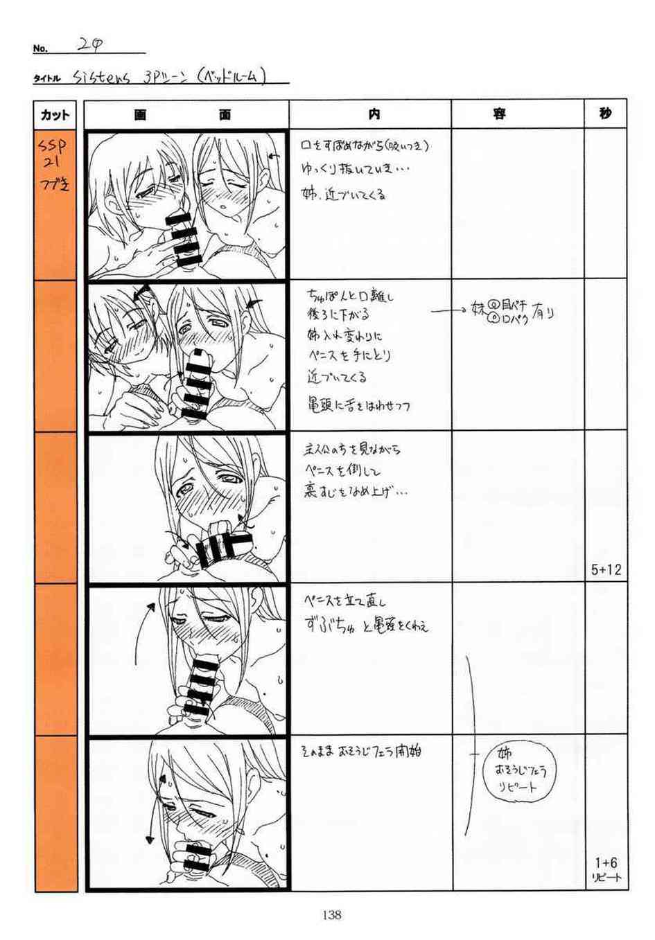 [SISTERSの同人誌]神村家とのエッチシーン全パート公開！秋子との濃厚セックス、千夏の初体験、春香のねっとりとしたフェラなどが満載！138